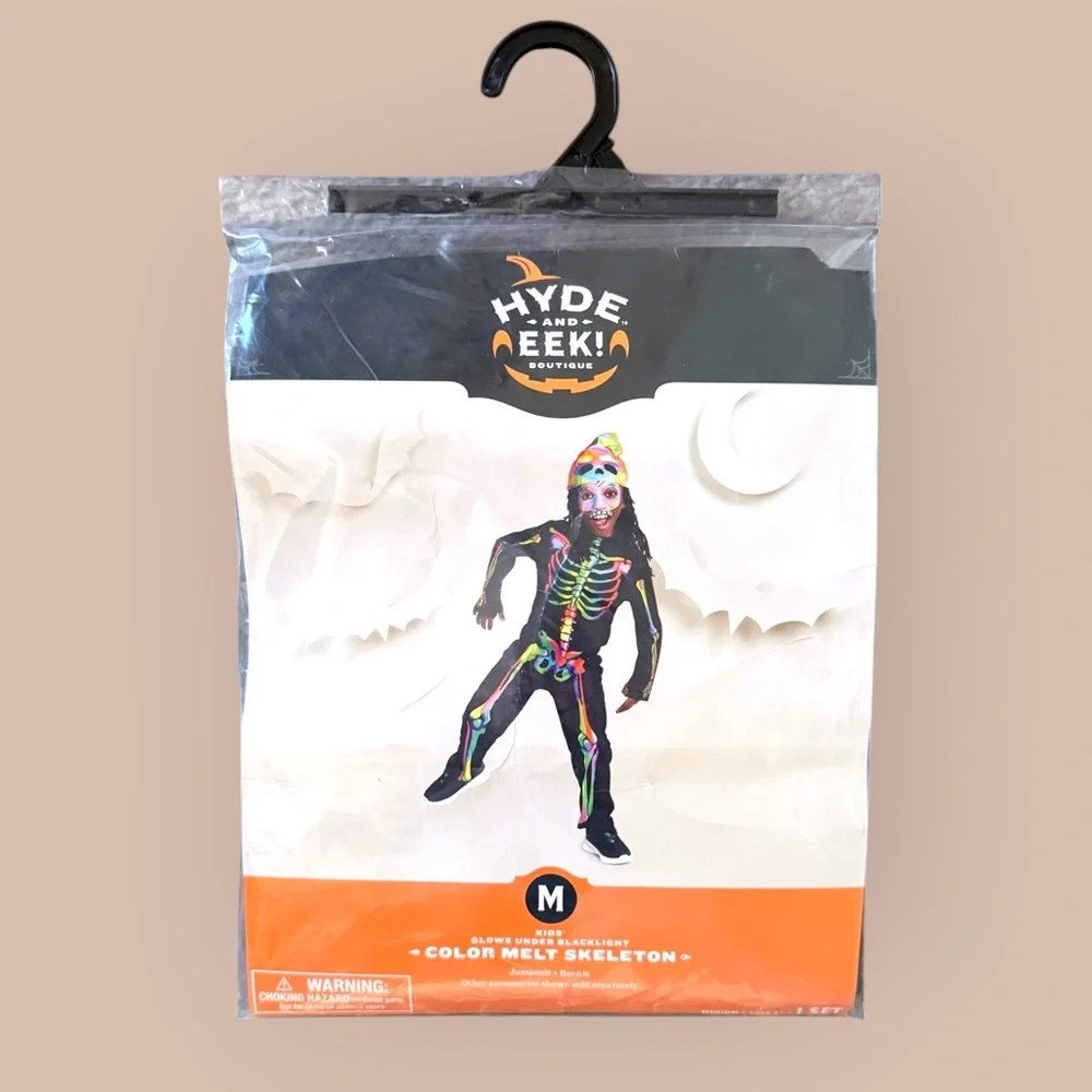 NWT Hyde & eeks kids Color Melt Skeleton costume SZ Med